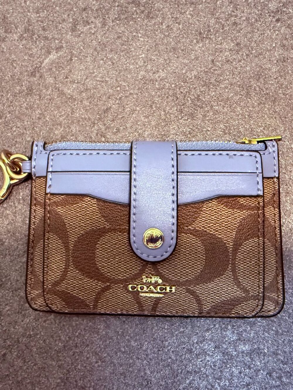 Coach  Card Holder in Signature Canvas f